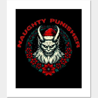 Creepy Krampus Christmas Wreath Posters and Art